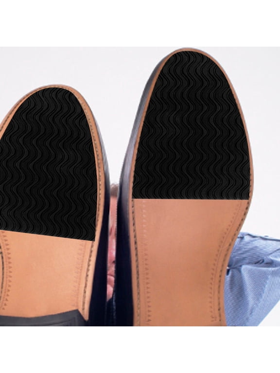 Black Rubber Anti- Shoe Pads Cushion for Shoes, Noise Reduction, Sole Protectors, 2 Pieces
