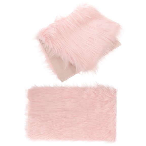 UPGRATOR 2Pcs Pink Faux Fur Fabric Comfortable Plush Backdrop for Jewelry and Small Product Display