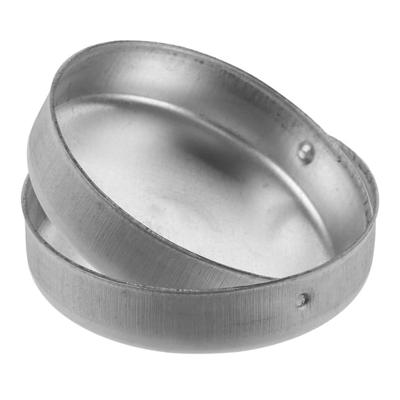 UPGRATOR 2Pcs Plated Silver Metal Post Caps for Warning Posts Compatible Rebar Construction