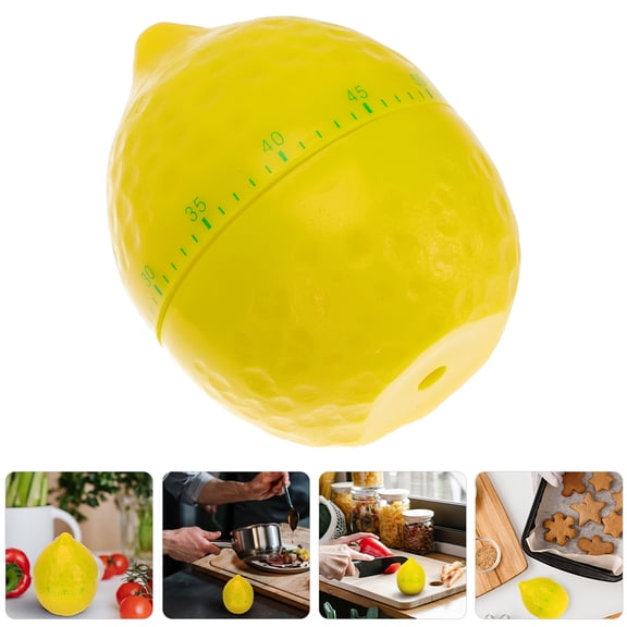 UPGRATOR 2Pcs Portable Mechanical Kitchen Timers Fruit Shape Design Easy to Use for Cooking and Baking