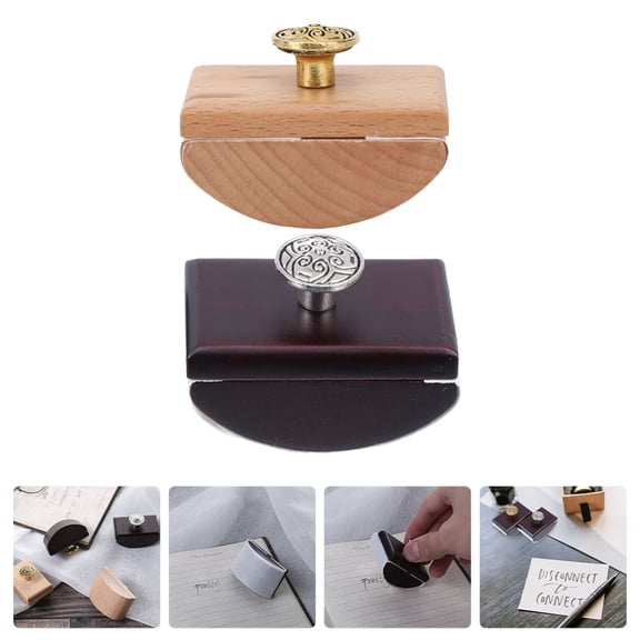 UPGRATOR 2Pcs Portable Wood Rocker Blotter Ink Quick-Drying Tool for Fountain Pen Writing