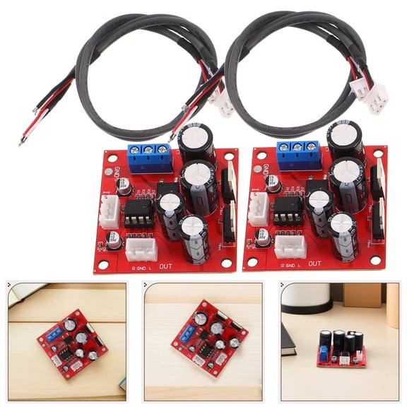 UPGRATOR 2Pcs Red Pre Amplifier for Turntable Phono Stage Kit with Analog Realism