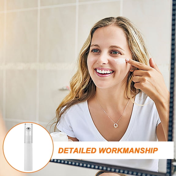 UPGRATOR Set of 2 Refillable Cream Bottles with Roller Applicator for Gentle Massage and Easy Application