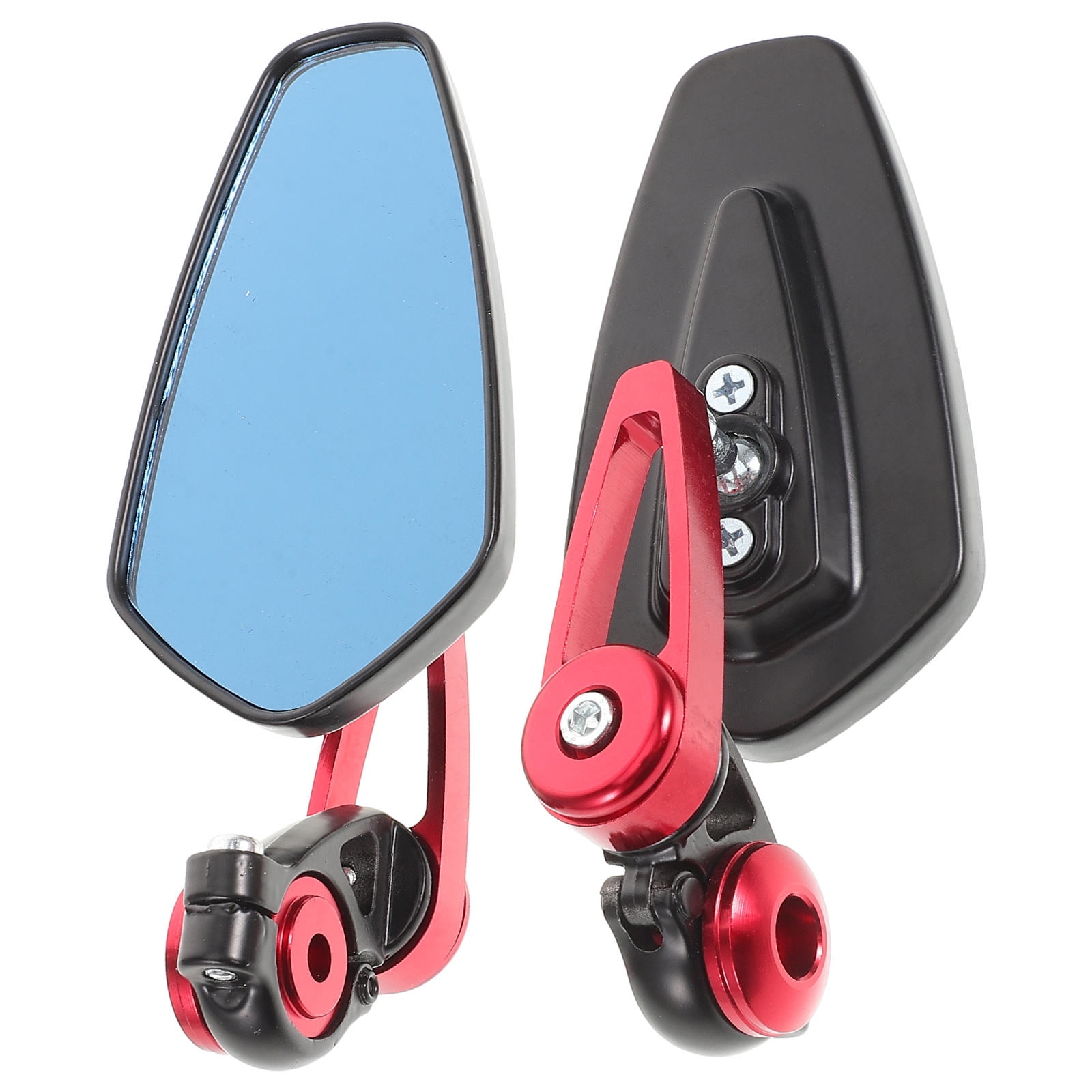 UPGRATOR 2Pcs Reliable Red Rearview Mirror Scooter ATV 16.0x6.0x4.5in