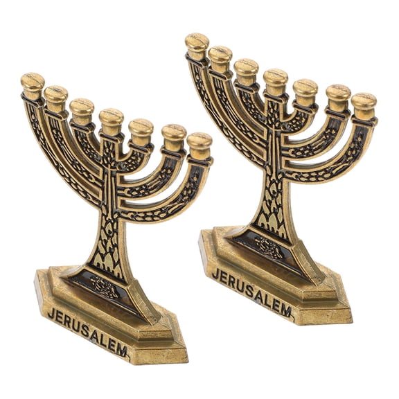 UPGRATOR 2Pcs Retro Golden Holy Cups Candlesticks for Decoration in Home Work Or Church