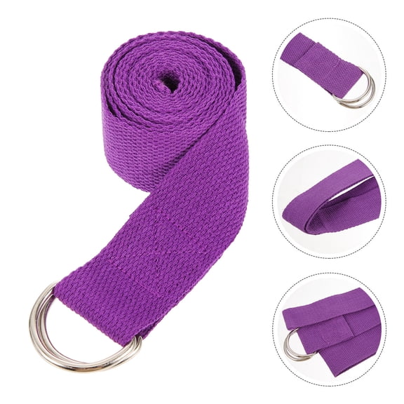 UPGRATOR 2Pcs Reusable Purple Yoga Straps Multi Purpose Fitness Bands for Stretching and Workout Accessories