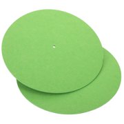 UPGRATOR Vinyl Record Pad Green Felt Durable for Home Record Players 2Pcs