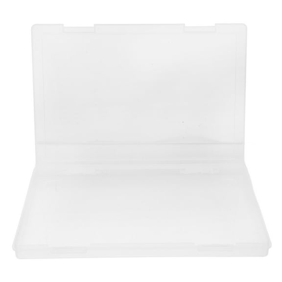 UPGRATOR 2Pcs Stackable Storage File Boxes Transparent PP Plastic Document Organizer