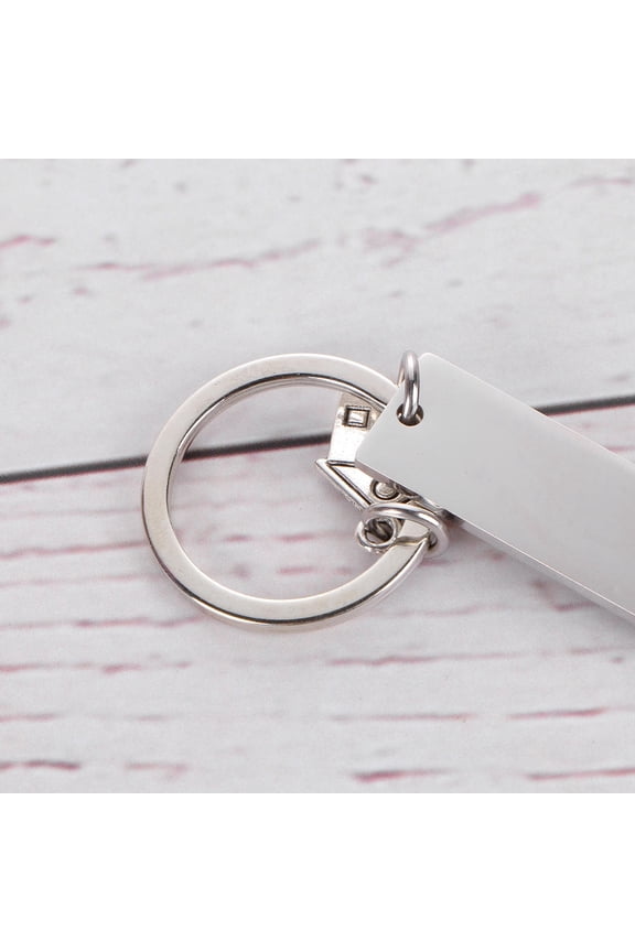 2Pcs Stainless Steel House Shaped Pendant Keychains Bag Hanging Ornament for Christmas