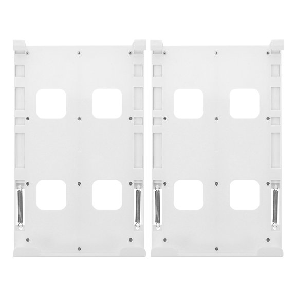 UPGRATOR 2Pcs White Plastic Refrigerator Organizer Hanging Rack for Soda Beer Drink Storage