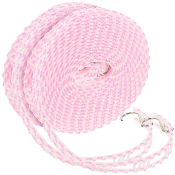 UPGRATOR Clothesline Pink Stainless Steel 2Pcs 314.40X0.79X0.79in