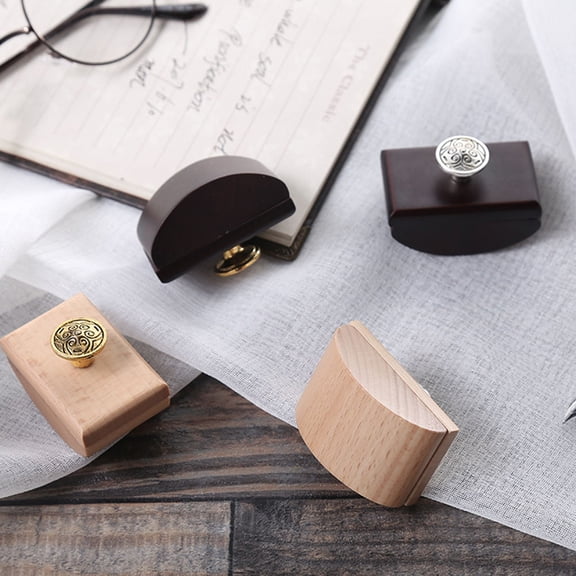 UPGRATOR 2Pcs Wood Rocker Blotter Ink Absorbent Tissue Pad for Office and Student Stationery