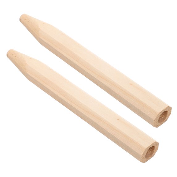 UPGRATOR 2Pcs Wooden Badminton Racket Grip Replacement Handle Compatible with Multiple Racket Models