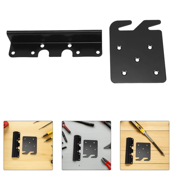 UPGRATOR 2Set Metal Bed Rail Hardware Heavy Duty Double Hook Bracket Plates Universal Bed Frame Use
