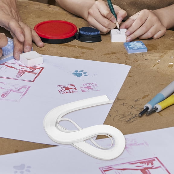 UPGRATOR 2Sets Paper Quilling Kit White Craft Strips for Intricate Handcrafted Designs and Decorations