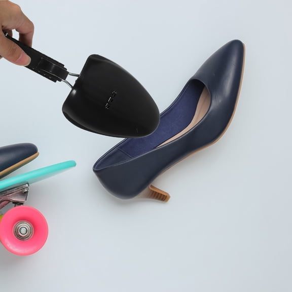 UPGRATOR 2-Pack Adjustable Plastic Shoe Trees for Sneakers with Crease Prevention and Shape Maintenance at Home