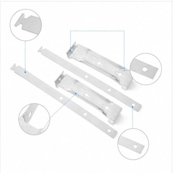 UPGRATOR 2-Pack Aluminum Roof Gutter Hanger Straps, Drainage System Repair Brackets for Roof , Rain Gutter Support Kit