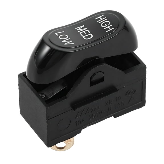UPGRATOR 3 Position Hair Dryer Rocker Switch Black DIY Replacement Part for Blow Dryer Repair