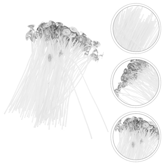 UPGRATOR 300Pcs Pre Waxed Cotton Candle Wicks for DIY Crafting with Bendable Tab for Home Decor and Events