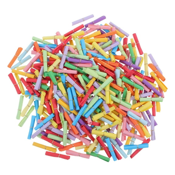 UPGRATOR 300Pcs Small Blank Paper Message Note Vintage Scrolls For Writing Wishes Assorted Color