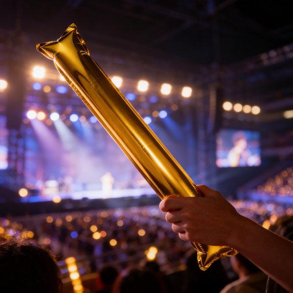 UPGRATOR 32Pcs Lightweight Inflatable Cheering Sticks Plated Gold Color for Sporting Events and Parties