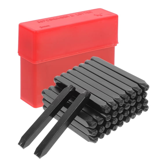 UPGRATOR 36Pcs Alphabet and Number Stamp Set Black Metal Punches for Lettering on Wood Plastic