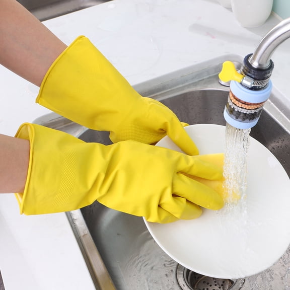 UPGRATOR 3Pairs Reusable Dishwashing Gloves Large Size Comfortable Skin Friendly Design