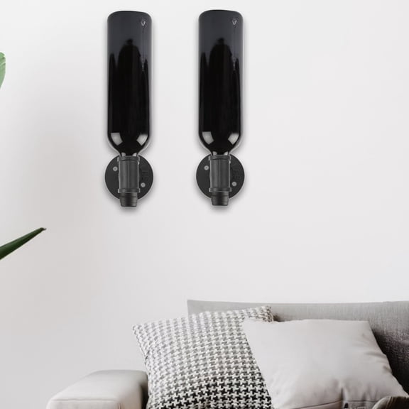 UPGRATOR 3Pcs Iron Wine Bottle Holder for Wall Mounting with Rustic Texture and Strong Durability