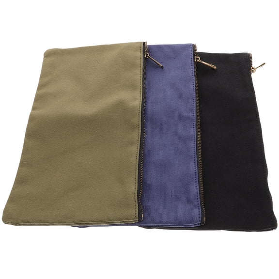 UPGRATOR 3Pcs Durable Canvas Tool Pouch with Zipper for Pliers Screwdrivers and Hand Tools
