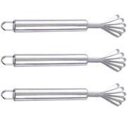 UPGRATOR 3Pcs Stainless Steel Hanging Coconut Scraper Double Sided Metal Grater for Kitchen and Restaurant