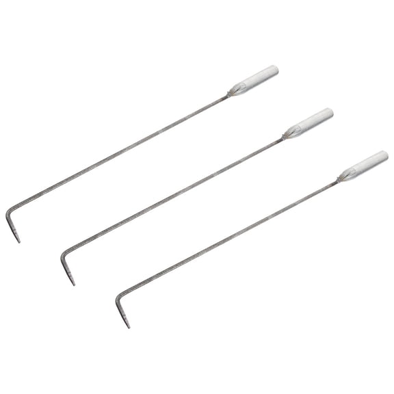 UPGRATOR 3Pcs Multi Function Plated Silver Iron Fire Poker for Indoor and Outdoor Fire Pit Use