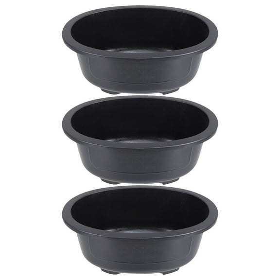 UPGRATOR 3Pcs PP Plastic Large Plastic Planter for Bonsai Enthusiasts with Space-saving Design 15 Inch