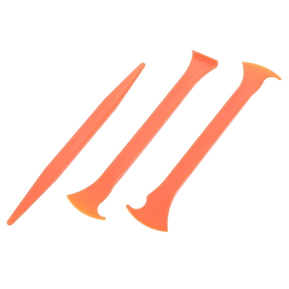 UPGRATOR 3Pcs Plastic Vinyl Wrap Squeegee Tool for Car Window Tinting and Edge Trimming in Orange