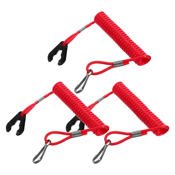 UPGRATOR 3Pcs Marine Boat Stop Safety Lanyard Cord with Emergency Shutoff Feature