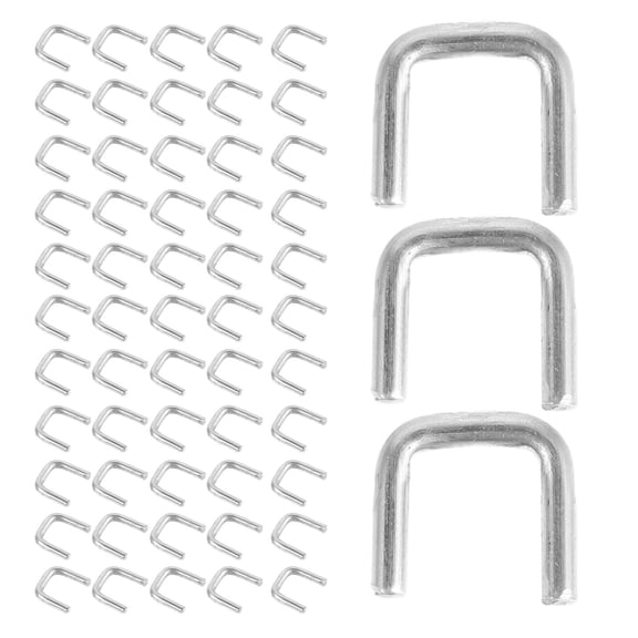 UPGRATOR 4000Pcs Aluminum Sausage Sealing U Clips for Manual Food Packaging and Clipper Use