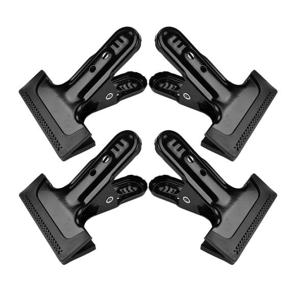 UPGRATOR 4-Pack Black Backdrop Clamps Quick Install Photography Clips for Studio, Video, and Photo Shoot Use