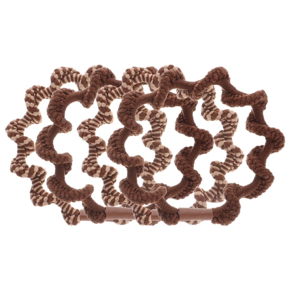 UPGRATOR 4Pcs Boho Hair Tie Bracelets Braided Elastic Hair Bands for Secure Comfortable Hairstyling