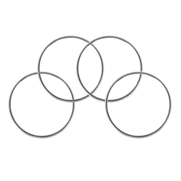 UPGRATOR 4Pcs Car Air Vent Trim Decorative Air Vent Outlet Covers Silver 2.9x2.9x0.1in Aluminum Alloy