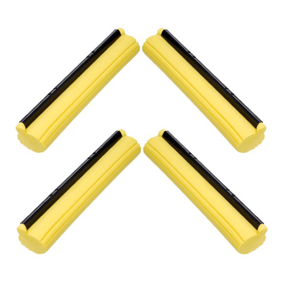 UPGRATOR 4Pcs Garden Floor Cleaning Mop Head Replacement Yellow Pva Mop Head for Versatile Use