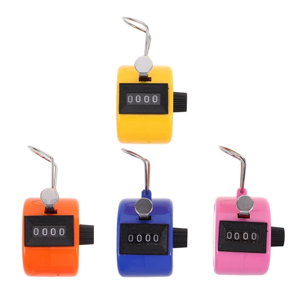 UPGRATOR 4Pcs Compact Metal Hand Tally Counters for Precision Counting in Sports and Events