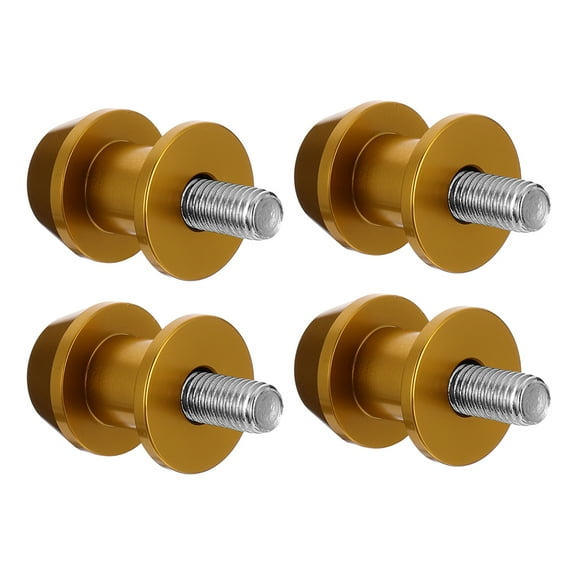 UPGRATOR 4Pcs Golden Motorcycle Swingarm Spools Sliders Stand Robust Weather Resistant Motorbike Accessory