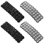 UPGRATOR 4Pcs Hair Barrettes For Women Silver Rhinestone Rectangular Sparkly Hair Clips