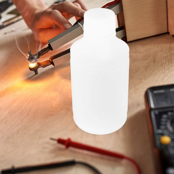 UPGRATOR 4Pcs Plastic Round Bottles for Liquids Storage White Impact-resistant Containers