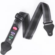 UPGRATOR 4Pcs Practical Guitar Belt with Adjustable Length and Soft Fabric for Bass and Electric Guitar Players