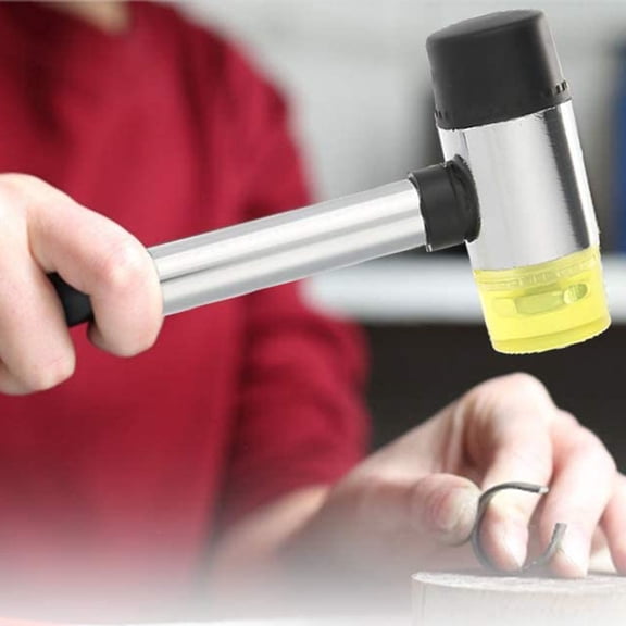 UPGRATOR 4Pcs Rubber Striking Head Replacement Yellow Mallet Tip Lightweight Oil Resistant for Home