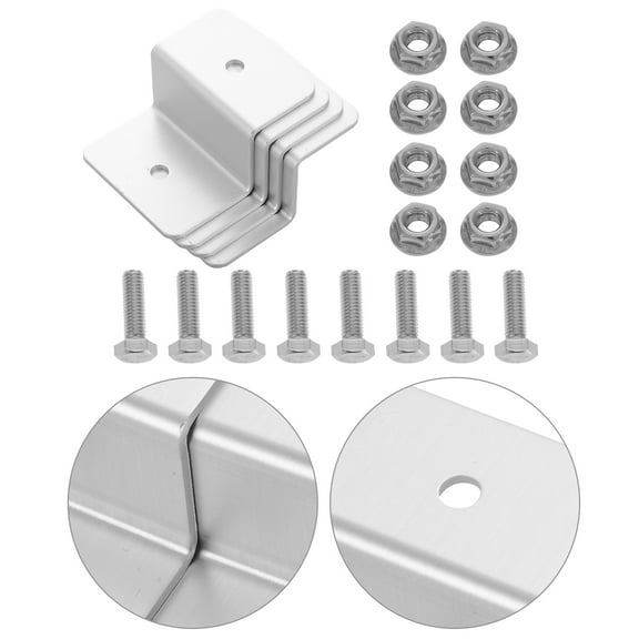 UPGRATOR 4Pcs Solar Panel Mounting Z Brackets Z Shaped for RV and Recreational Activities 11.8X7.9X3.9in