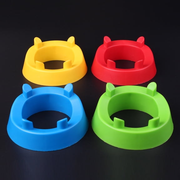 UPGRATOR 4Pcs Basketball Holder Assorted Color Plastic Ball Display Stand Stable Durable