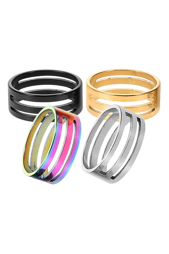 4Pcs Stainless Steel Ring Opener Tool Suitable for Jewelry Making Keychain Craft Supplies