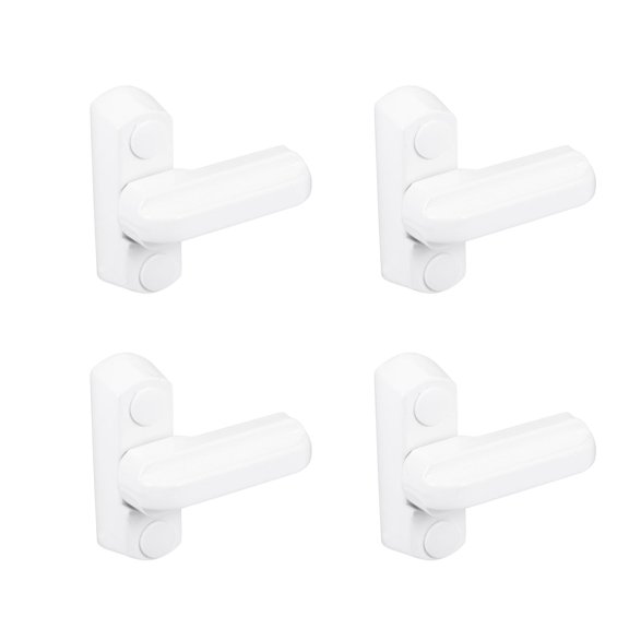 UPGRATOR 4Pcs White T Type Window Lock Sash with Audible Rotation for Security