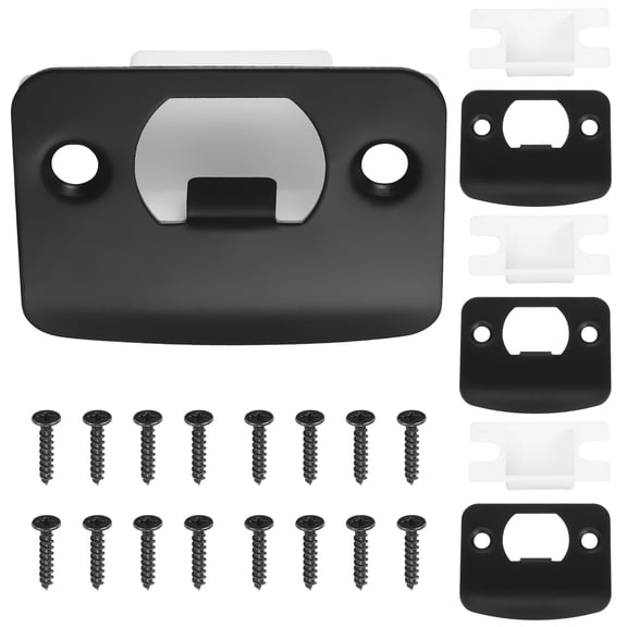 UPGRATOR 4pcs Door Jamb Strike Plate Deadbolt Strike Plate Stainless Steel Prevent Unauthorized Security